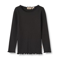 Wheat Rib T-Shirt Reese LS - Black